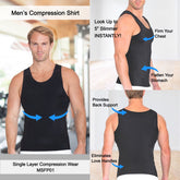 Insta Slim Sleeveless Compression Muscle Tank Panel Belt MSFP01